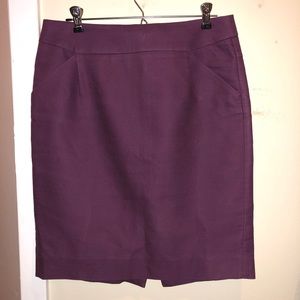 Burgundy pencil skirt